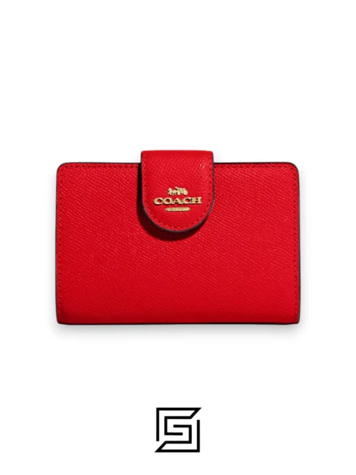 Medium Corner Zip Wallet Style Number 6390 Red