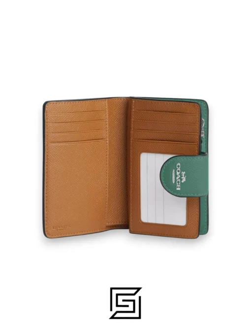 Medium Corner Zip Wallet Style Number 6390 Green - Image 2