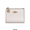 Collection,Leather,Wallets,Women Snap Card Case Style No. F73867 White Coach