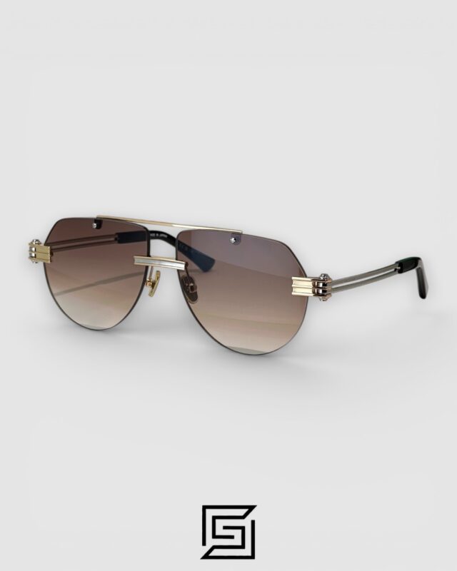 Bottega Veneta BV1342 001 Honey Lenses Gold x Silver Frame