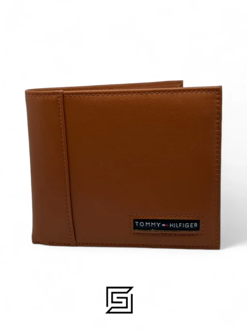 Tommy Hilfiger leather TOMMY SINGLE WALLET W FLAT FABRIC LOGO/BROWN