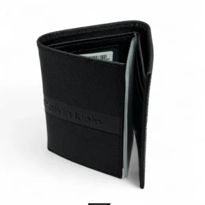 Leather,Wallets,Men wallets CK SINGLE WALLET TRIFOLD HARD PATTERN/BLACK Calvin Klein