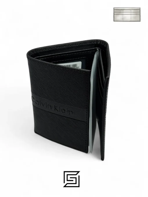 wallets CK SINGLE WALLET TRIFOLD HARD PATTERN/BLACK - Image 3