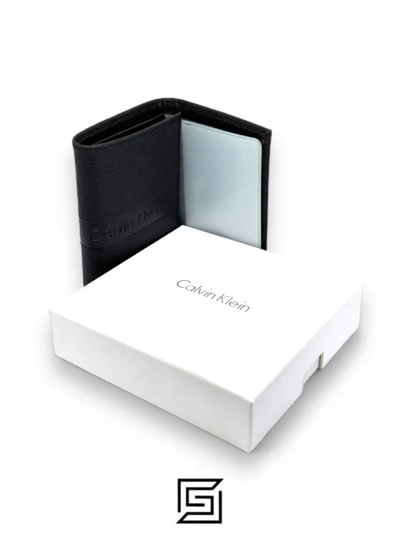 Leather,Wallets,Men wallets CK SINGLE WALLET TRIFOLD HARD PATTERN/BLACK Calvin Klein