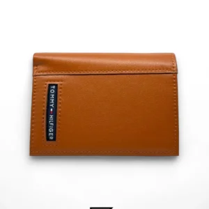 Leather,Wallets,Men wallets New Box TOMMY SINGLE WALLET TRIFOLD FLAT/BROWN Tommy Hilfiger