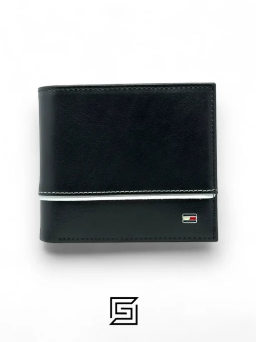 wallets TOMMY SINGLE WALLET WHITE LINE IN MIDDLE/BLACK