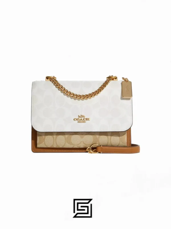 Bags,Leather,Women Coach leather Klare Crossbody Bag In Blocked Signature Canvas CA148 Coach