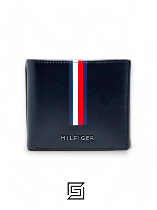 Leather,Wallets,Men wallets TOMMY SINGLE WALLET W WITH HILLFIGER UP LINE METAL LOGO/BLACK Tommy Hilfiger