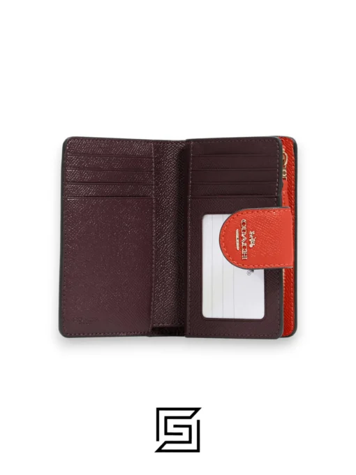 Medium Corner Zip Wallet Style Number 6390 Orange - Image 2