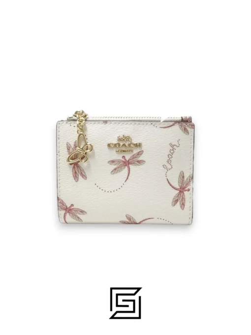 SNAP CARD CASE WITH DRAGONFLY PRINT COACH F76879