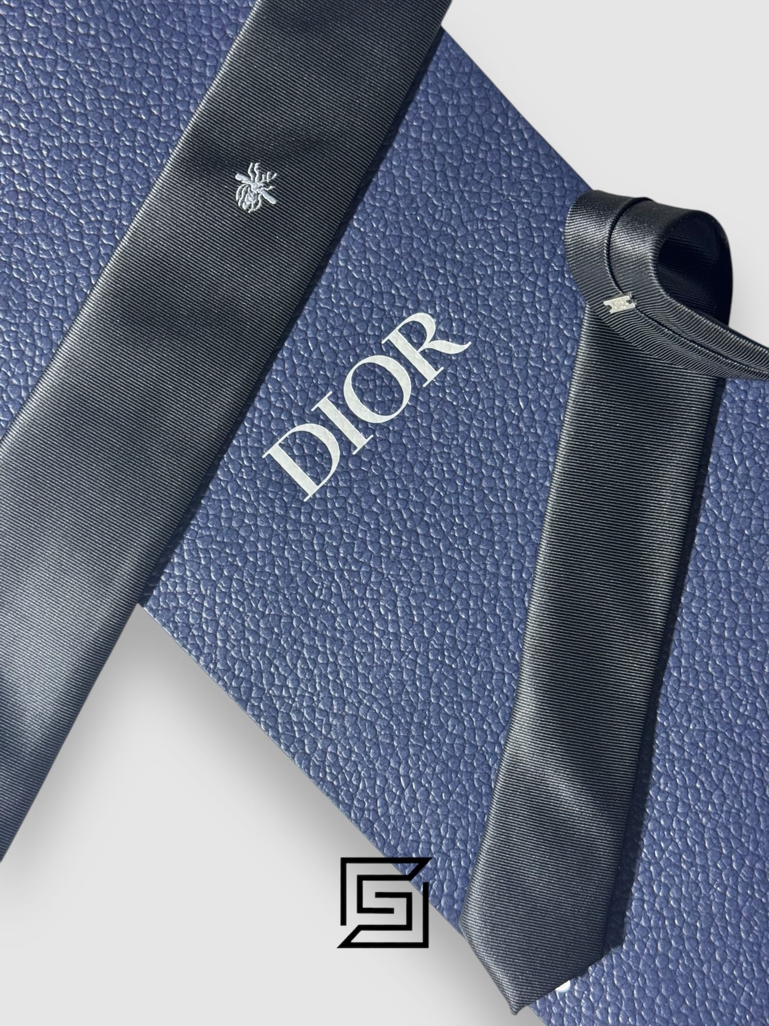 Ties Dior - Black Color With CD Bee Logo Dior