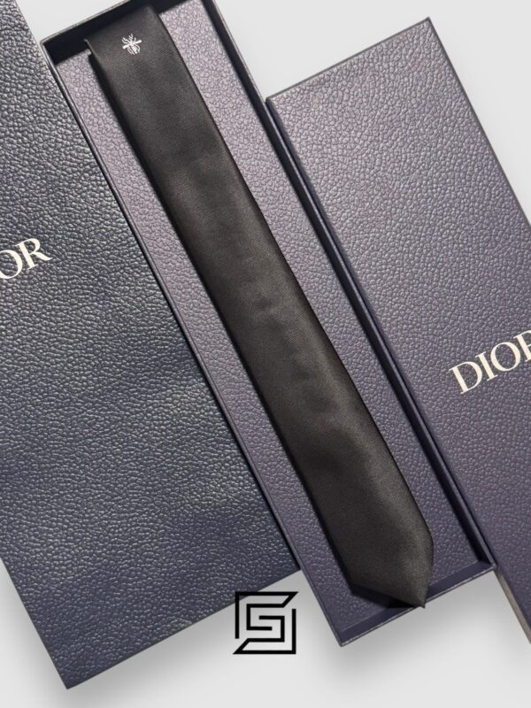 Ties Dior - Black Color With CD Bee Logo Dior
