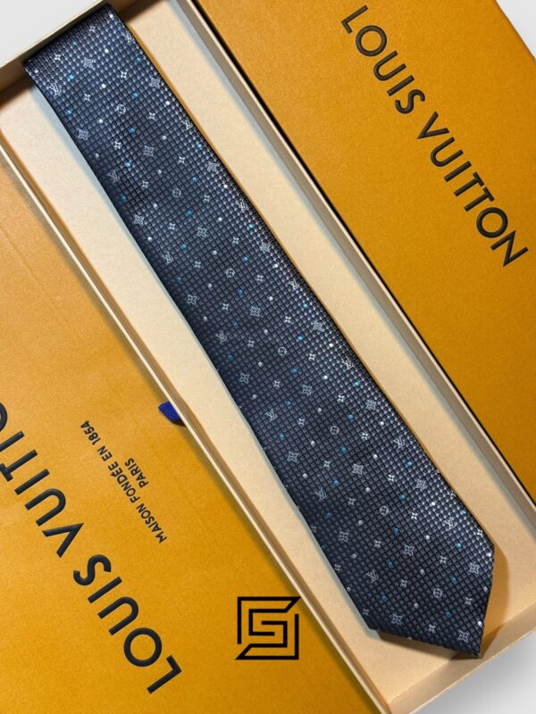 Ties Louis Vuitton - Grey LV Big Pattern With Dots Italian Style Louis Vuitton
