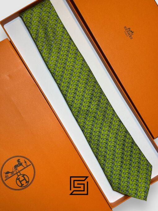 Hermes - Green With Horse Pattern Italian Style