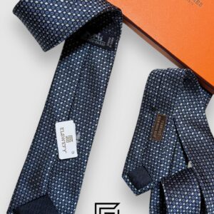 Ties Hermes - Blue With Square Multi Pattern Hermes