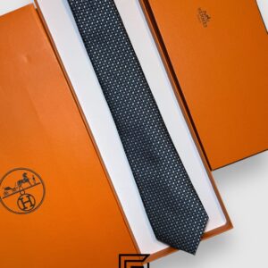 Ties Hermes - Blue With Square Multi Pattern Hermes