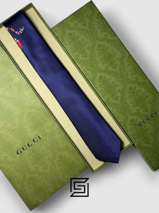 Gucci - Navy Blue Color With Red Snak