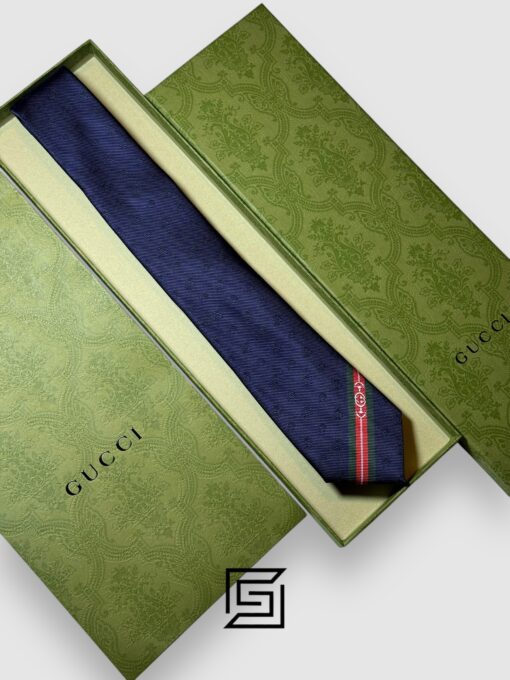 Gucci - Navy Blue Color Engraved G Pattern With Gucci Signature Line