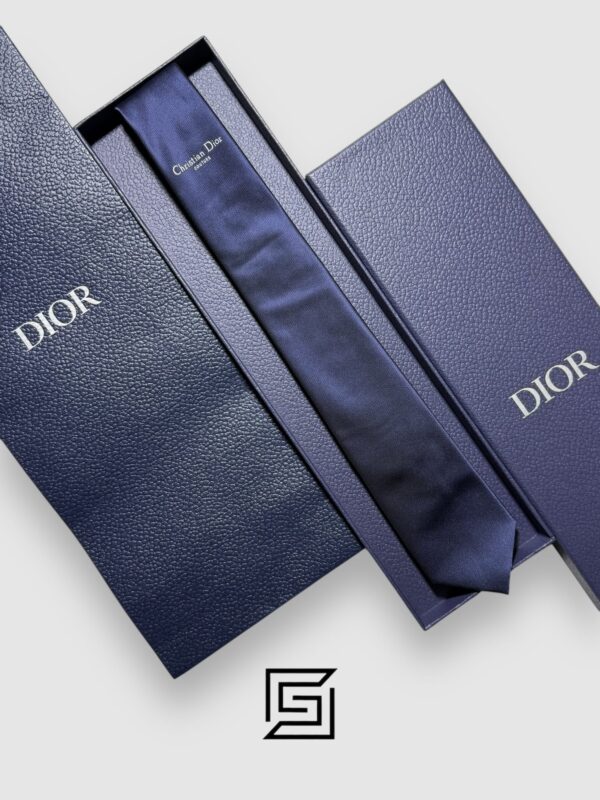 Ties Dior - Navy Blue Color With CD Couture Logo Italian Style Dior
