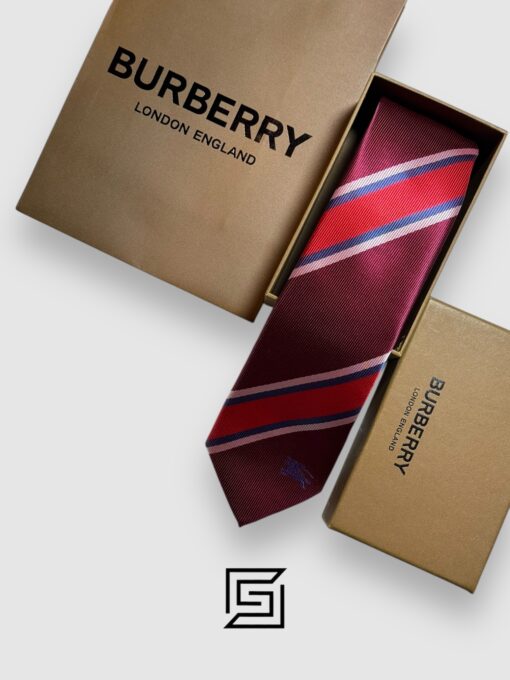 Burberry - Striped Maroon - Red Horse Logo