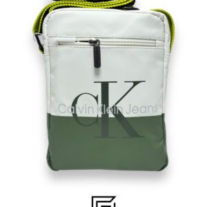 Bags,Leather,Men Ck Cross Bag Bg4-572 White - Green Calvin Klein