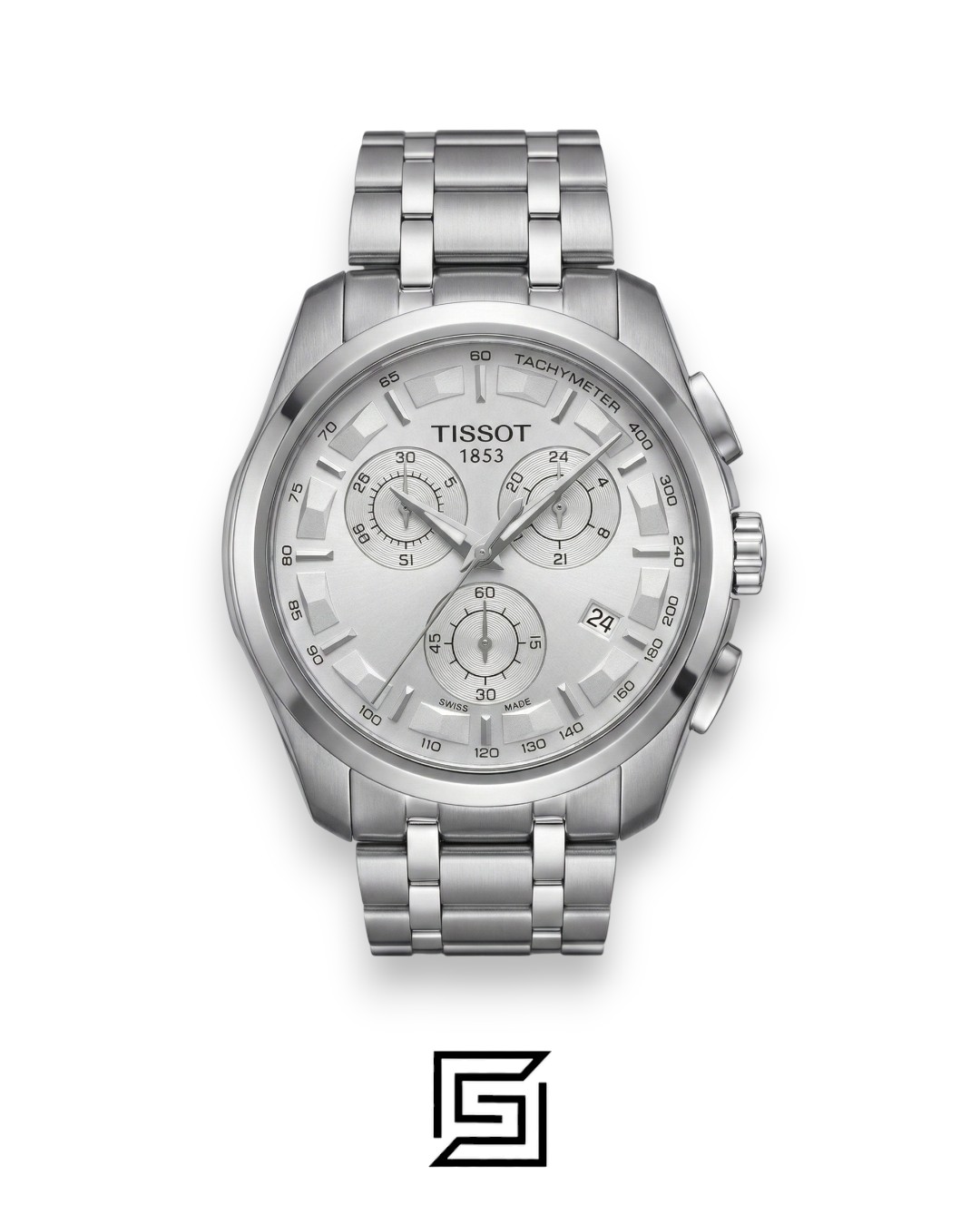 Tissot Couturier Silver White