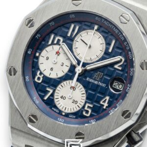 ⁦AP Royal Oak Offshore Chronograph Blue Silver Bezel 42mm⁩ - الصورة ⁦2⁩