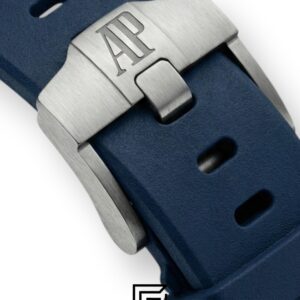 ⁦AP Royal Oak Offshore Chronograph Blue Silver Bezel 42mm⁩ - الصورة ⁦4⁩