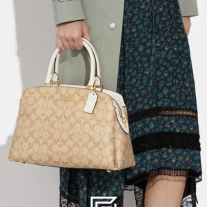 Bags,Leather,Women Lillie Carryall In Signature Canvas 91495 Coach