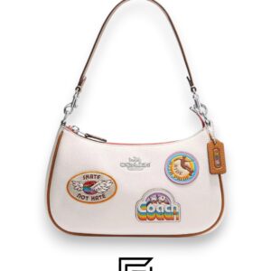 Bags,Leather,Women Teri Shoulder Bag With Patches CJ604 Coach