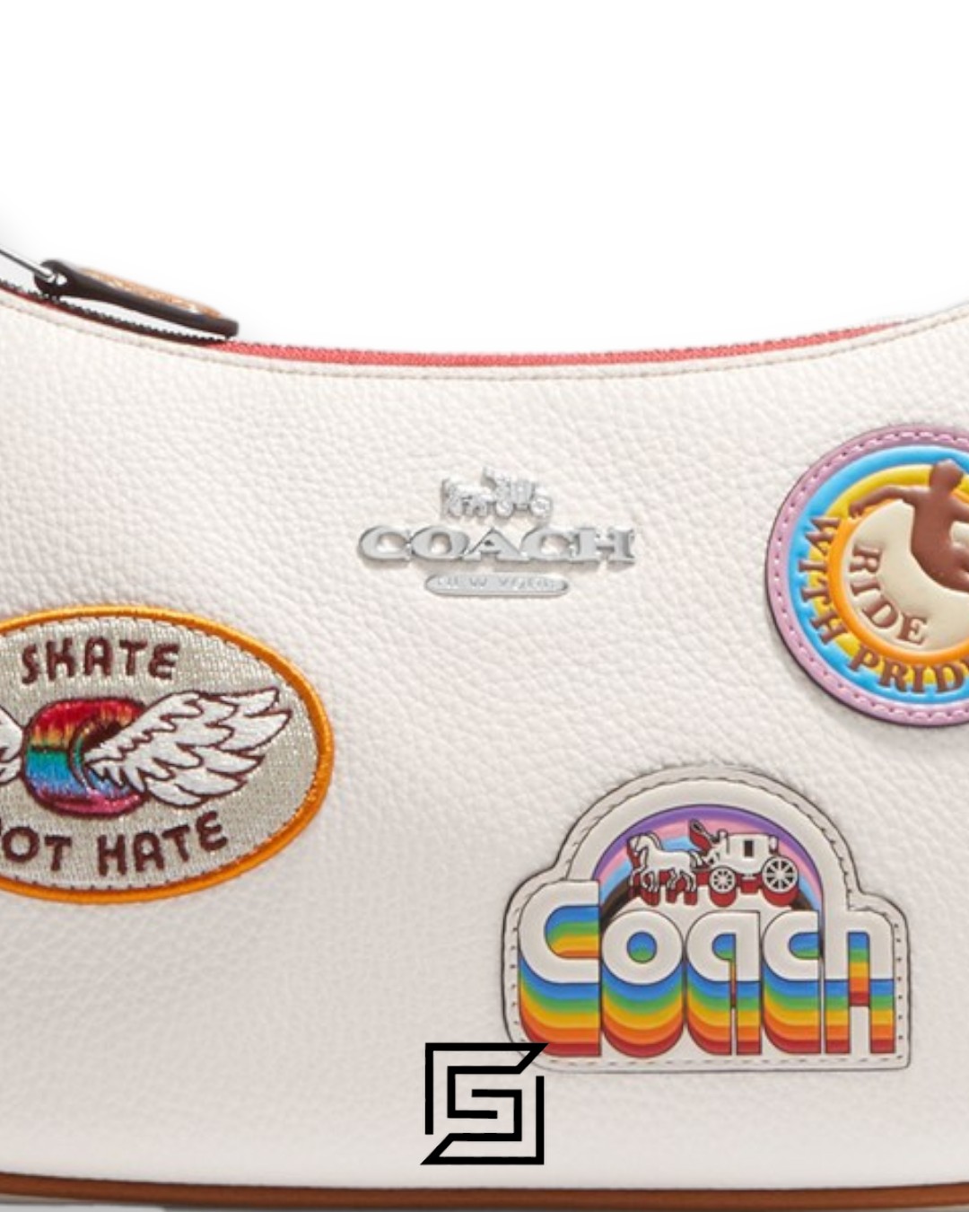 Bags,Leather,Women Teri Shoulder Bag With Patches CJ604 Coach