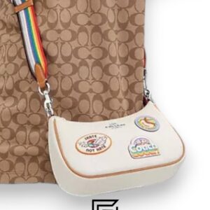 Bags,Leather,Women Teri Shoulder Bag With Patches CJ604 Coach