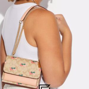 Bags,Leather,Women Mini Klare Crossbody In Signature Canvas With Strawberry Print CB594 Coach