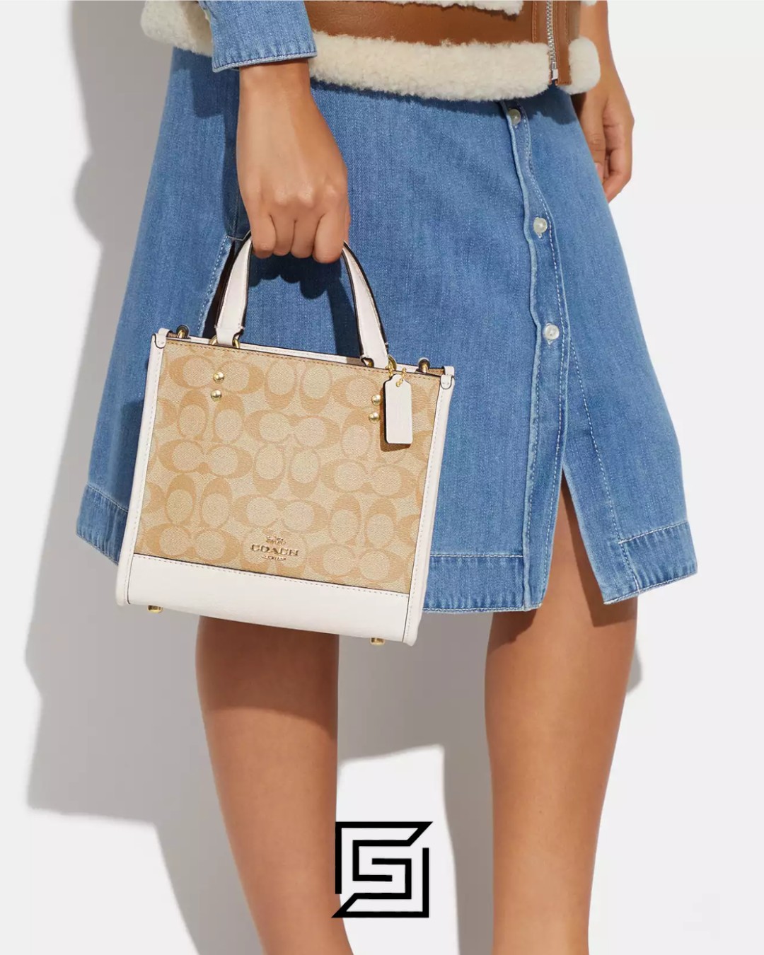 Bags,Women Dempsey Tote Bag 22 In Signature Canvas C5122 Coach