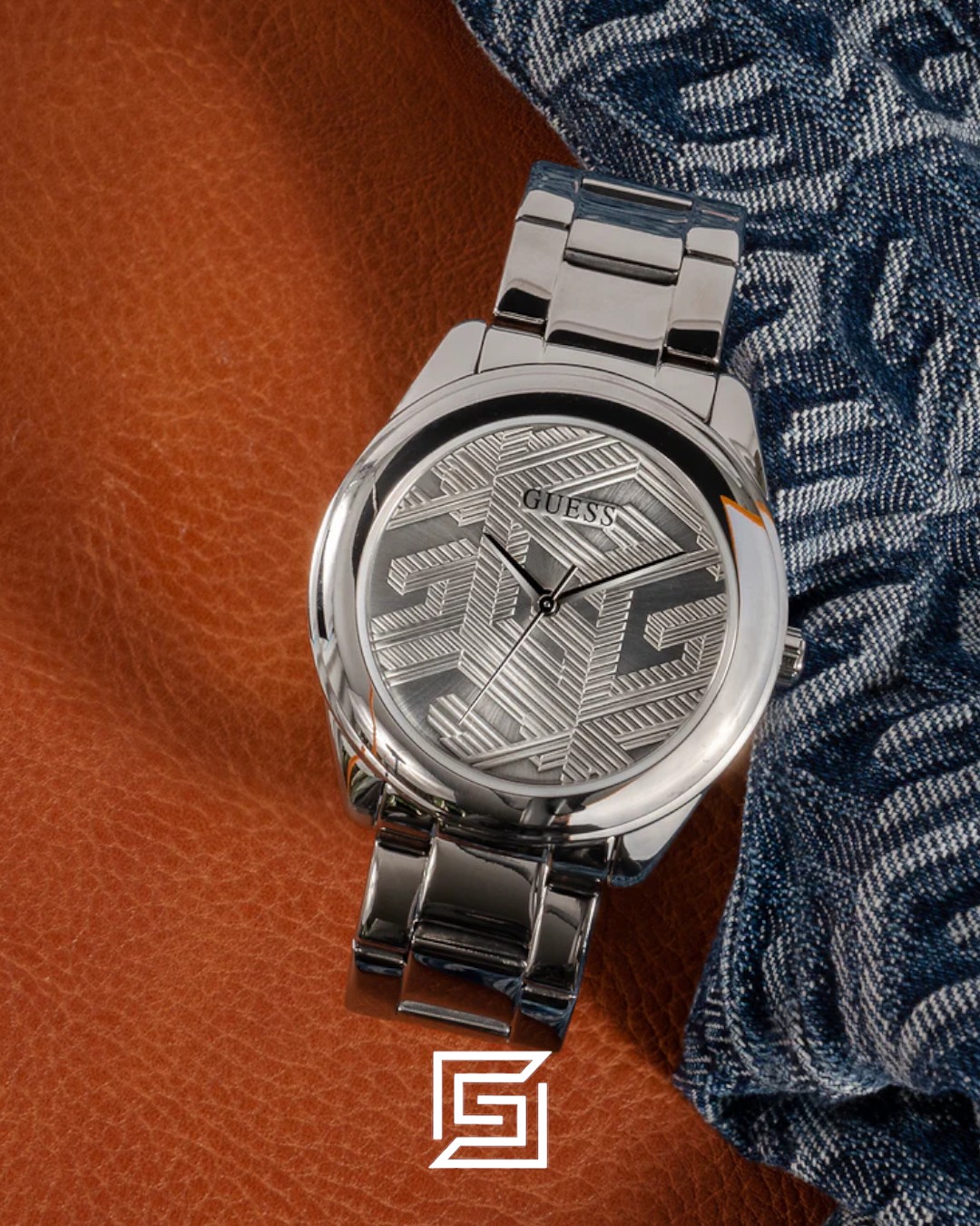 ⁦GUESS Ladies SILVER Tone Analog Watch GW0606L1⁩ - الصورة ⁦6⁩