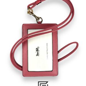 ⁦ID lanyard with garden plaid print C8685 Pink⁩ - الصورة ⁦3⁩