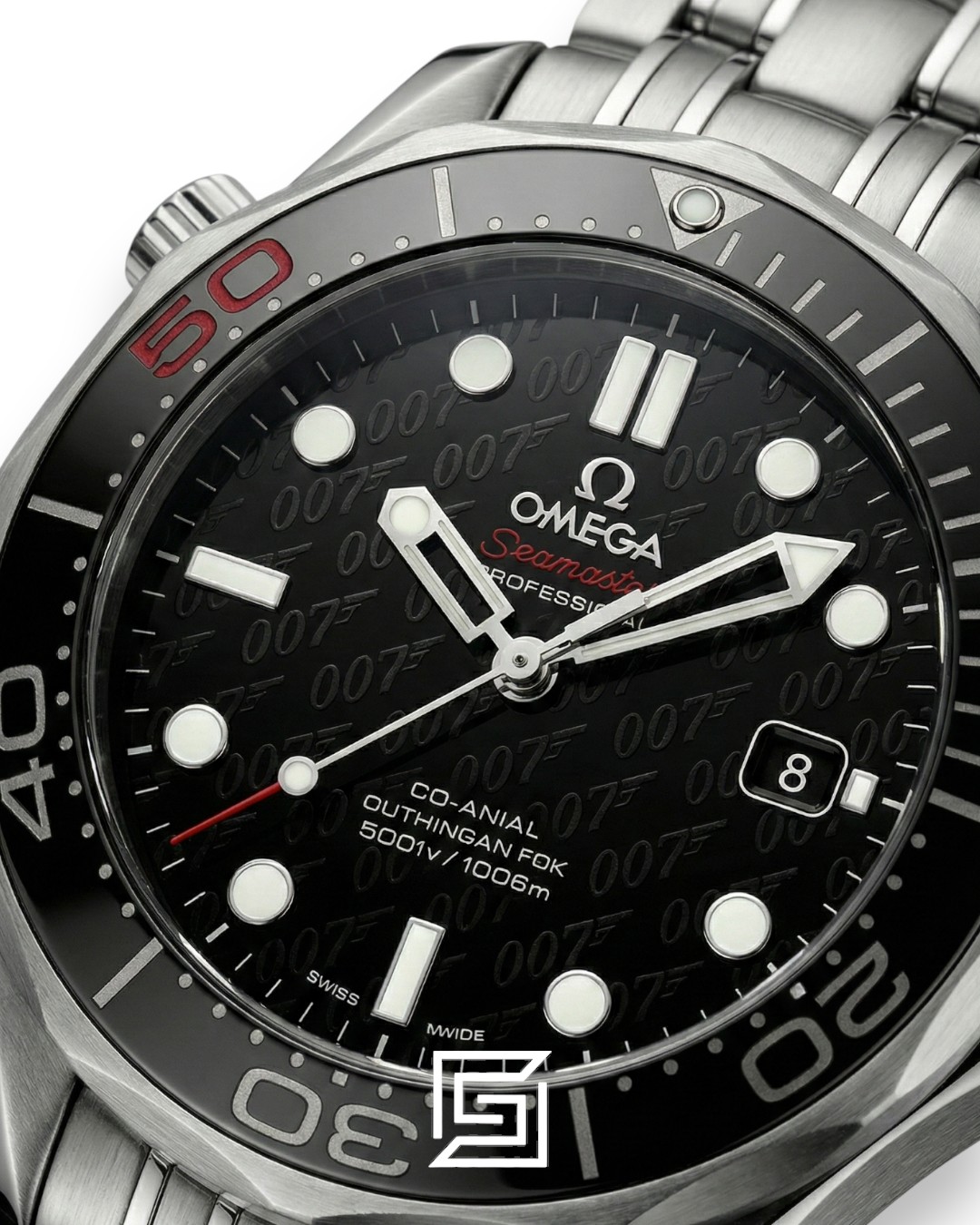⁦Omega Seamaster Professional Diver 300M – 50th Anniversary "James Bond" – Black Dial (41mm)⁩ - الصورة ⁦2⁩