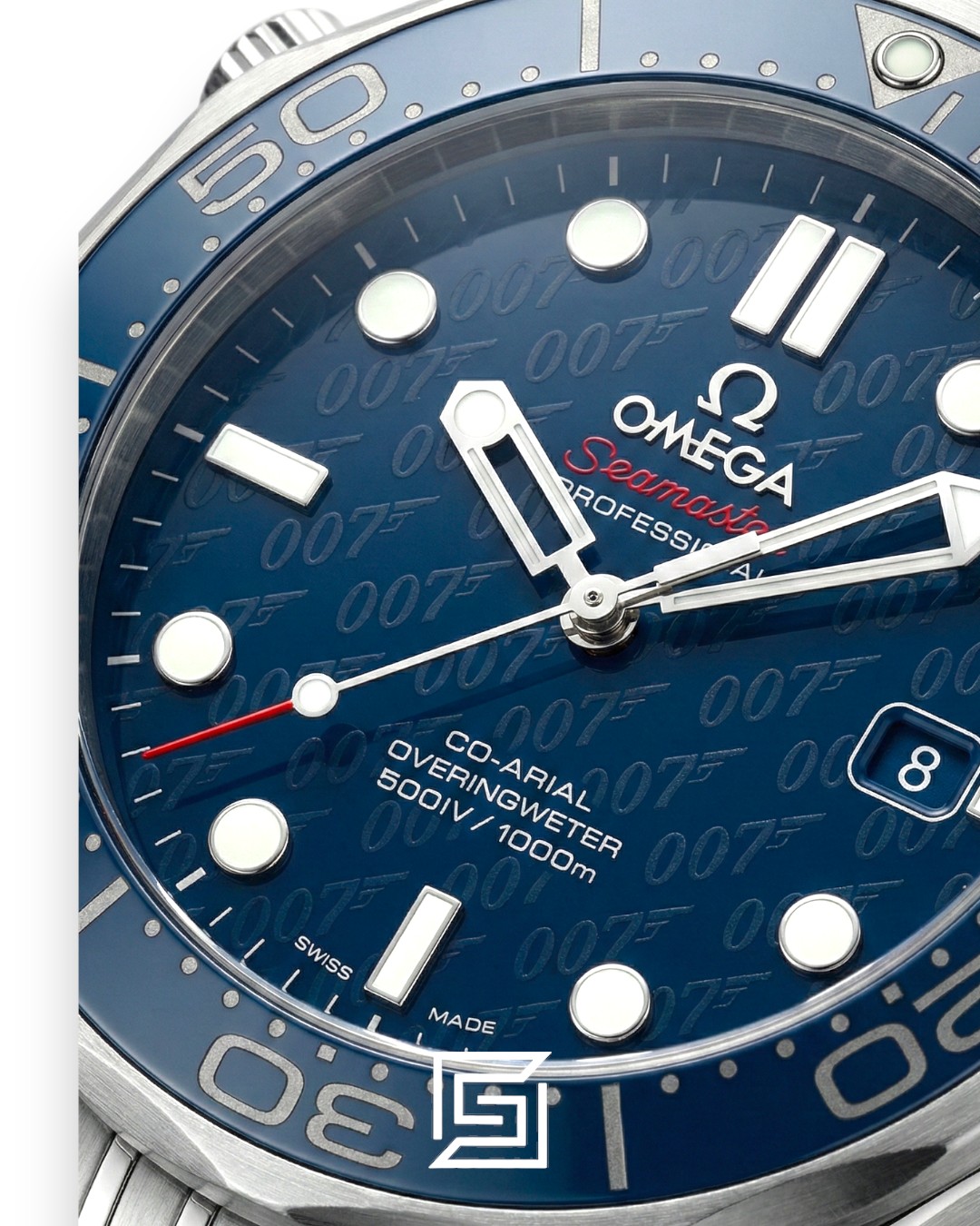 ⁦Omega Seamaster Professional Diver 300M – 50th Anniversary "James Bond" – Blue Dial (41mm)⁩ - الصورة ⁦2⁩
