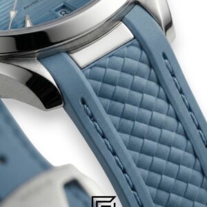 ⁦Omega Aqua Terra Inspired – Blue Teak Dial – Blue Rubber Strap (41mm)⁩ - الصورة ⁦3⁩