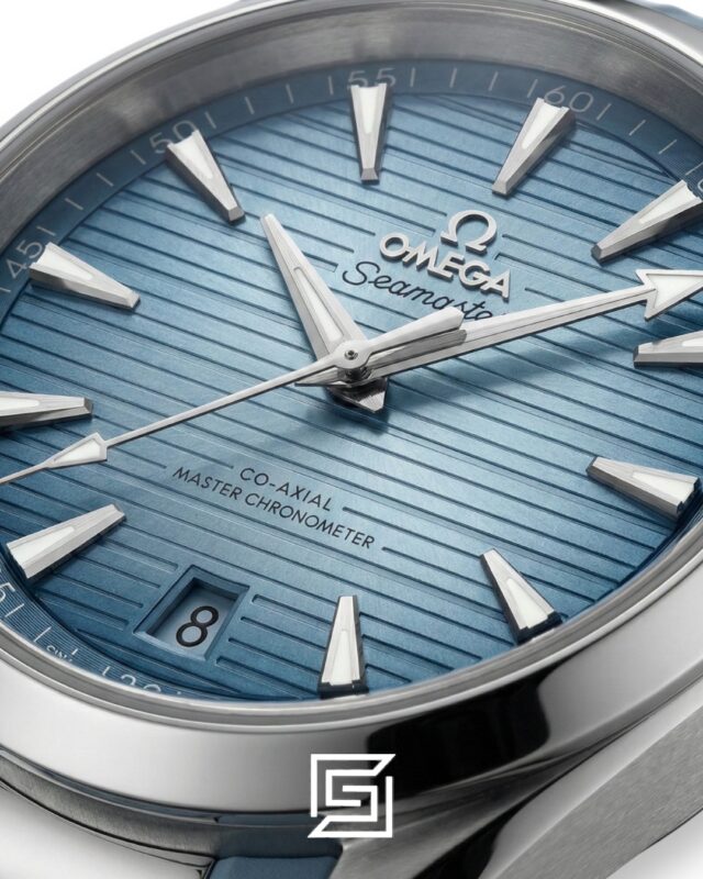Omega Aqua Terra Inspired – Blue Teak Dial – Blue Rubber Strap (41mm)