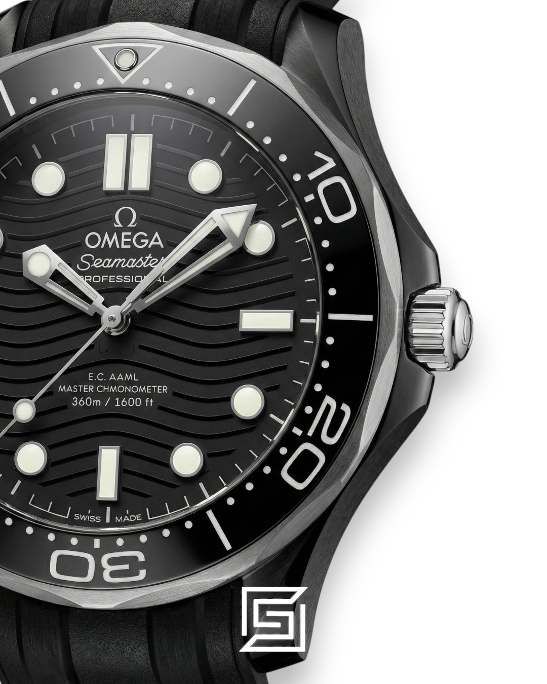 Omega Seamaster Diver Black Ceramic Style – Rubber Strap – Automatic (42mm) - Image 2