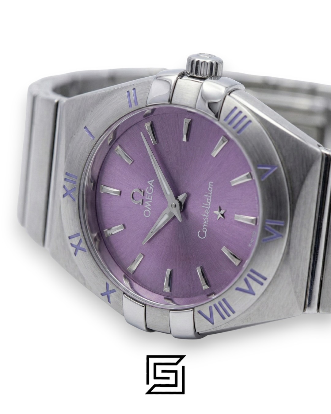 Omega Constellation Ladies 27mm – Purple Dial & Stainless Steel - Image 2