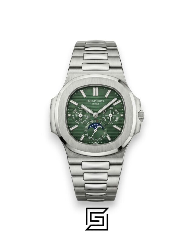 Patek Philippe Nautilus Perpetual Calendar – Green Dial – Japanese Automatic Chronograph – Stainless Steel Bracelet