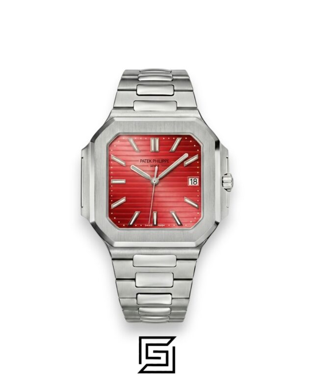 Patek Philippe Cubitus – Japanese Automatic – Red Dial – Stainless Steel Bracelet