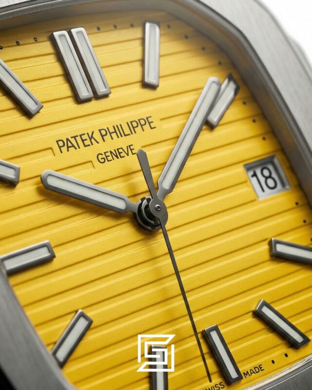 Patek Philippe Nautilus Square – Japanese Automatic – Yellow Dial – Stainless Steel Bracelet