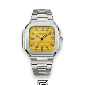 ⁦Patek Philippe Nautilus Square – Japanese Automatic – Yellow Dial – Stainless Steel Bracelet⁩ - الصورة ⁦1⁩