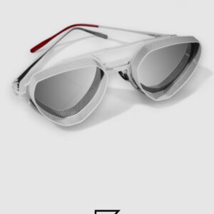 ⁦Vysen Enzo - EZ8 White Frame Silver Mirror Leanses⁩ - الصورة ⁦3⁩