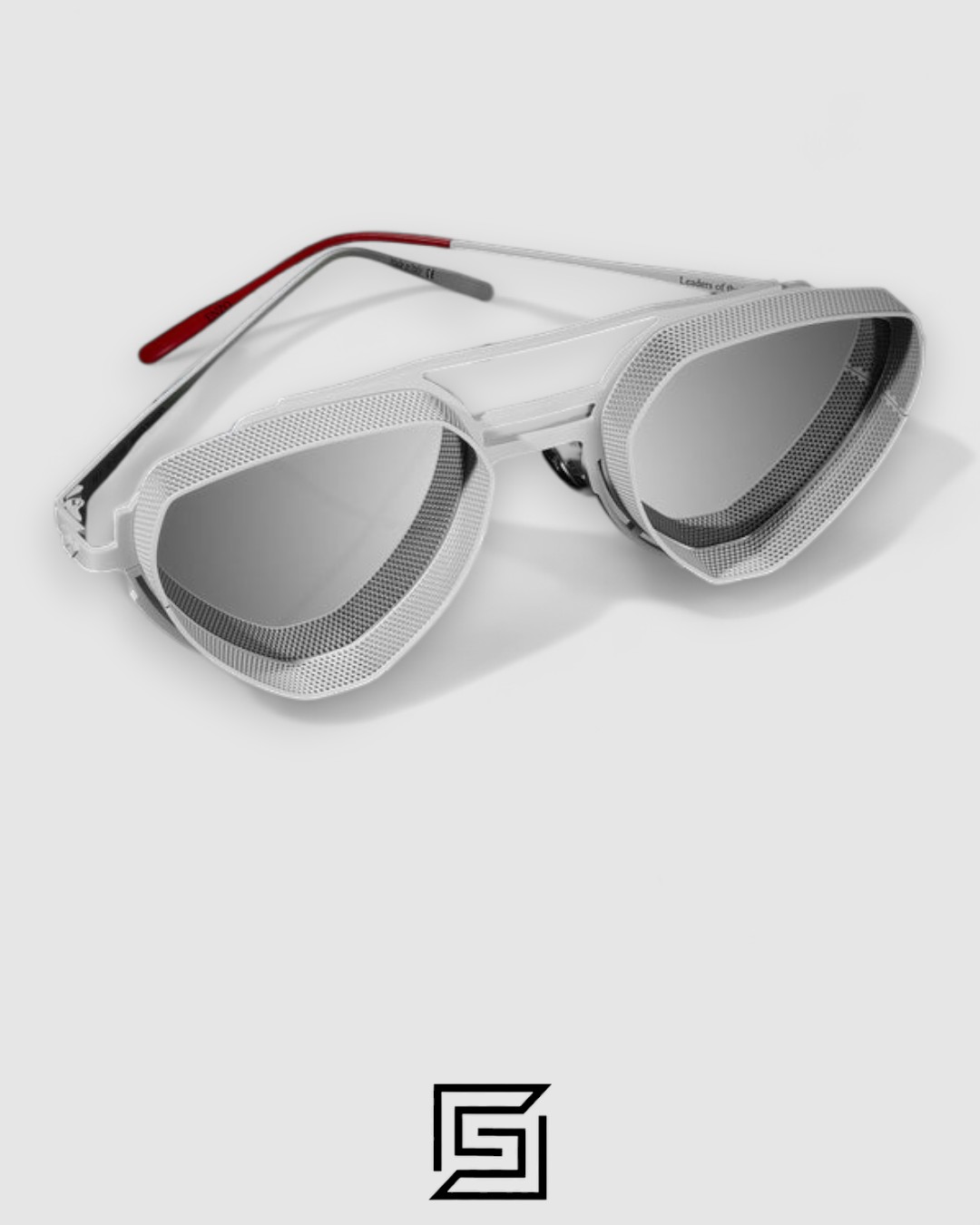 ⁦Vysen Enzo - EZ8 White Frame Silver Mirror Leanses⁩ - الصورة ⁦3⁩