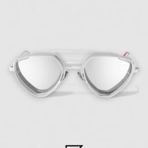 ⁦Vysen Enzo - EZ8 White Frame Silver Mirror Leanses⁩ - الصورة ⁦2⁩
