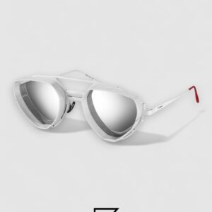 ⁦Vysen Enzo - EZ8 White Frame Silver Mirror Leanses⁩ - الصورة ⁦1⁩